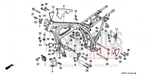 CARROSSERIE DE CHASSIS NX250L de 1990